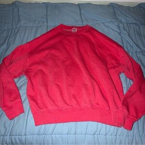 VS PINK Red Oversized Sweatshirt